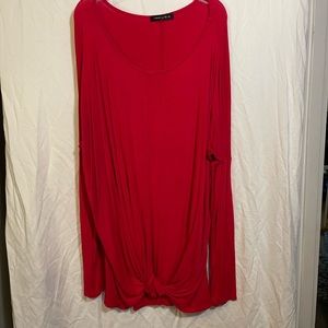 Knot Front Red iliad USA top